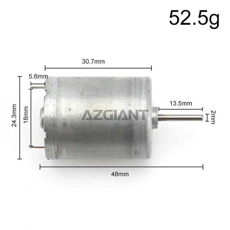 RF-370CP-11670 Mini Motor 48mm Axis Power Electric Starter Tool Hair Dryer Electric Toy Car Accessories DIY Widely Used
