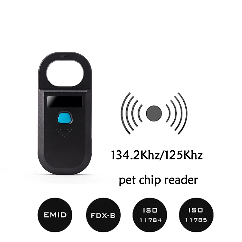 RFID Pet Smart Chip Reader 134.2Khz Animal Tag Glass Tube ISO11784/5 Scanner FDX-A/B Cat Dog Rabbit Handheld USB Programme