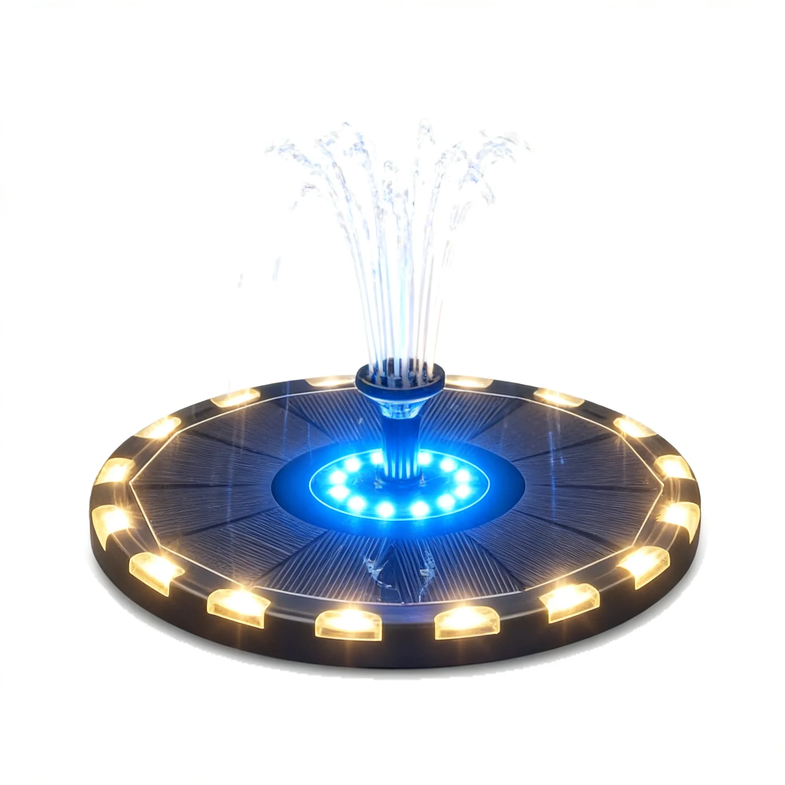 Floating Fountain Easy Setup Color Changing LED Garden Water Feature Pond Fountain Pool