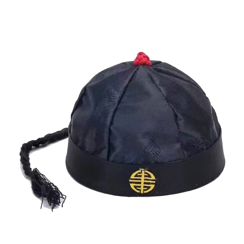 Traditional QingDynasty Chinese Hat for Adults Children ChineseEmperor Hat TangSuit Costume Hat Funny Photography Dropship