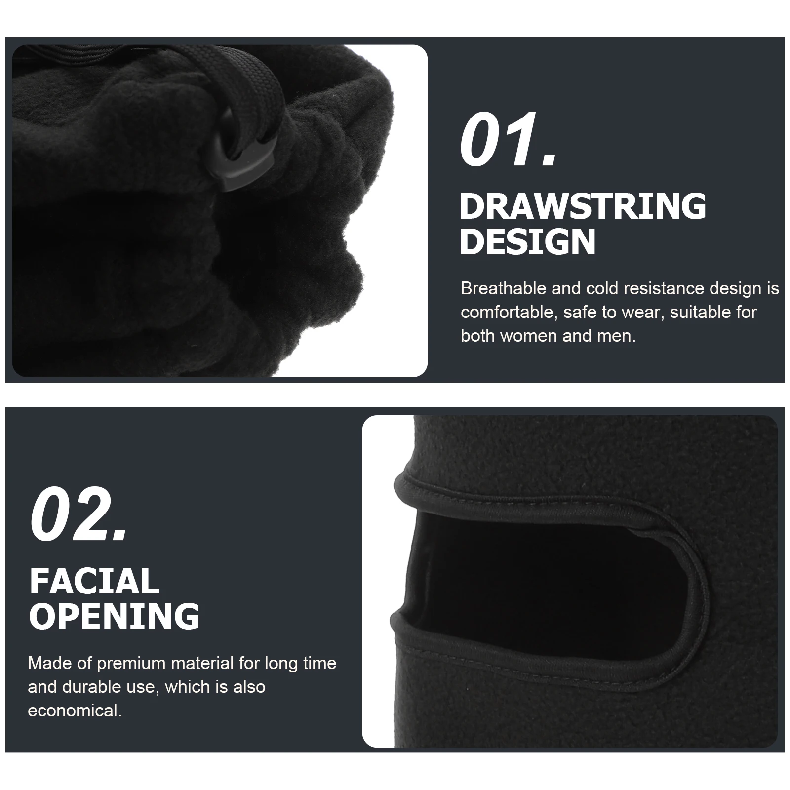 

Winter Face Hood Neck Warmer Windproof Thermal Balaclava Breathable Reusable Outdoor Cycling Hood For Ski Mountaineering Riding