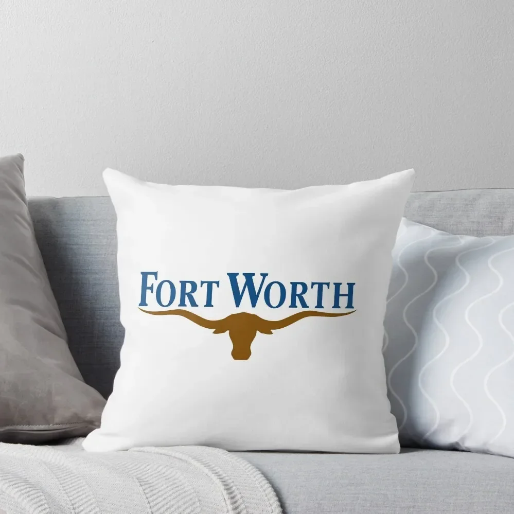 City-of-Fort-Worth Throw Pillow Marble Cushion Cover Elastic Cover For Sofa pillow