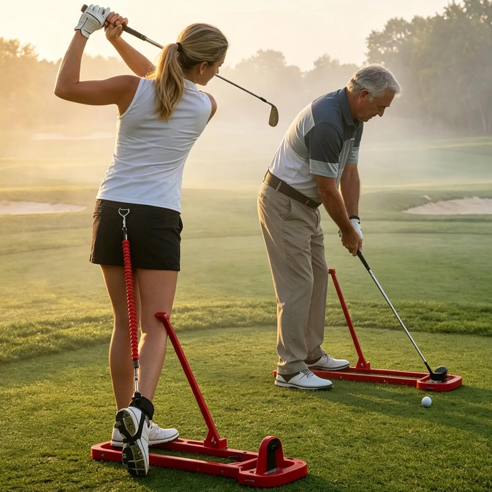 

Golf Swing Trainer With Ankle Strap Handbag Beginner Golf Swing Aid For Driving Range Backyard Garage Indoor Living Room Home