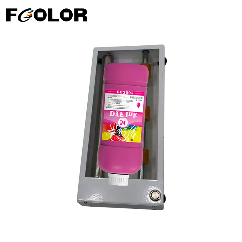 Fcolor máquina de agitación automática de tinta de pigmento de tinta DTF, botella redonda, máquina de agitación de tinta de sublimación para evitar la lluvia de tinta