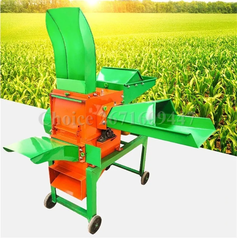 Agricultural Forage Grass Straw Chopper Grinder Grass Chaff Cutter Shredder Silage Chopper Hay Fodder Machine for Cows Feed