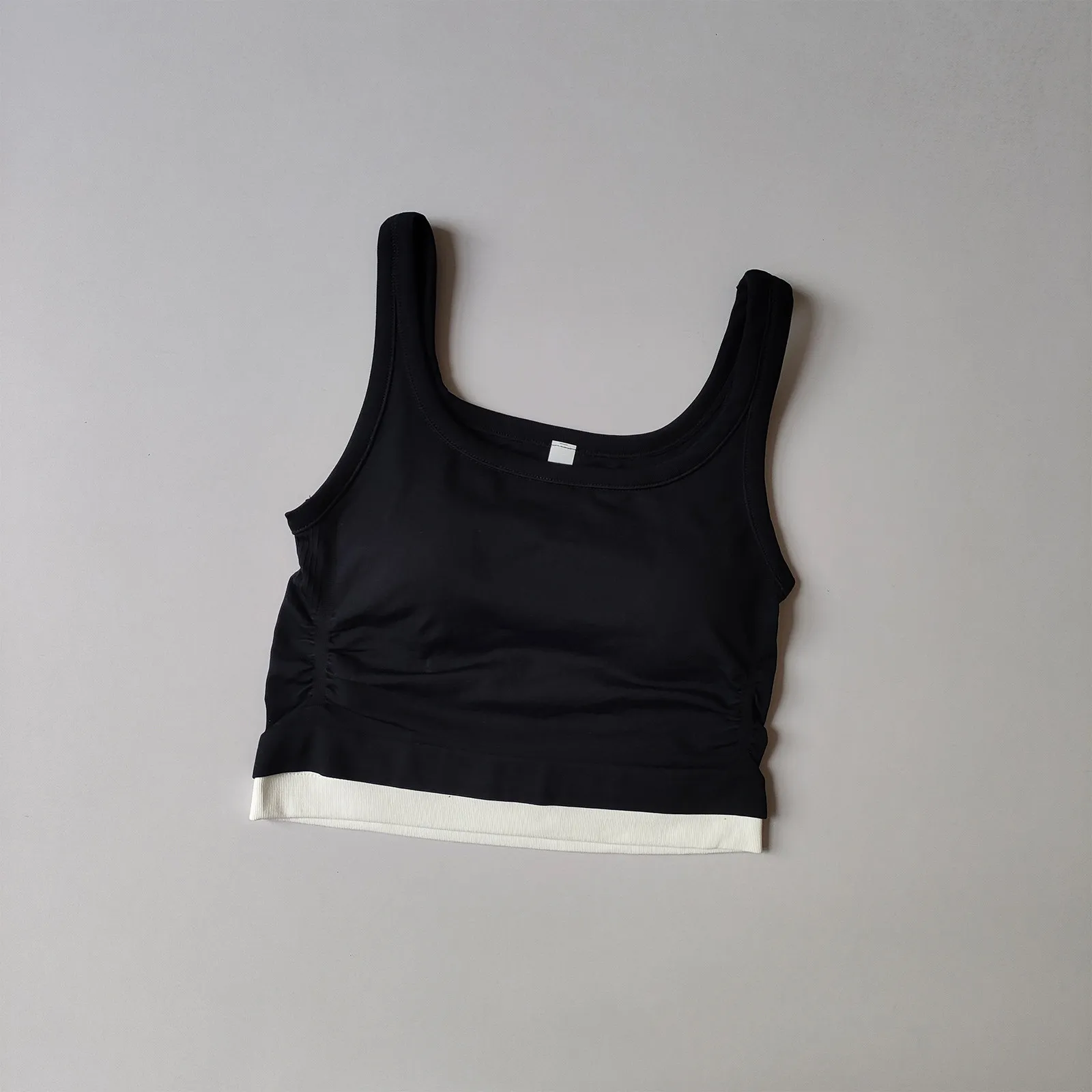 Kontrastfarbener Sport-BH mit quadratischem Ausschnitt, Fitness-Unterwäsche für Damen, Lauf- und Yoga-Weste zur Brustunterstützung für den Sommer – Detail 8