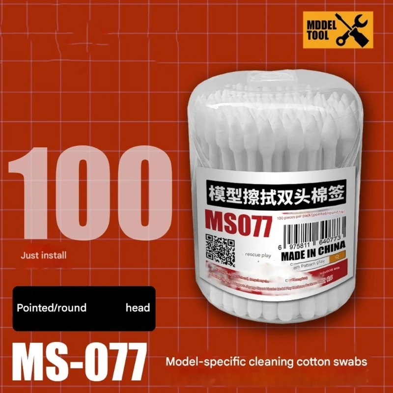 

100 шт двухсторонние чистящие ватные палочки для модели для точной детализации и протирания большой площади в миниатюрной сборке