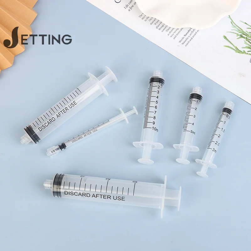 10pcs Luer Lock Syringes 1/2/3/5/10/20/30/5/100ml Plastic Syringe Nutrient Syringe Tools Sampler Measure Tool Parts