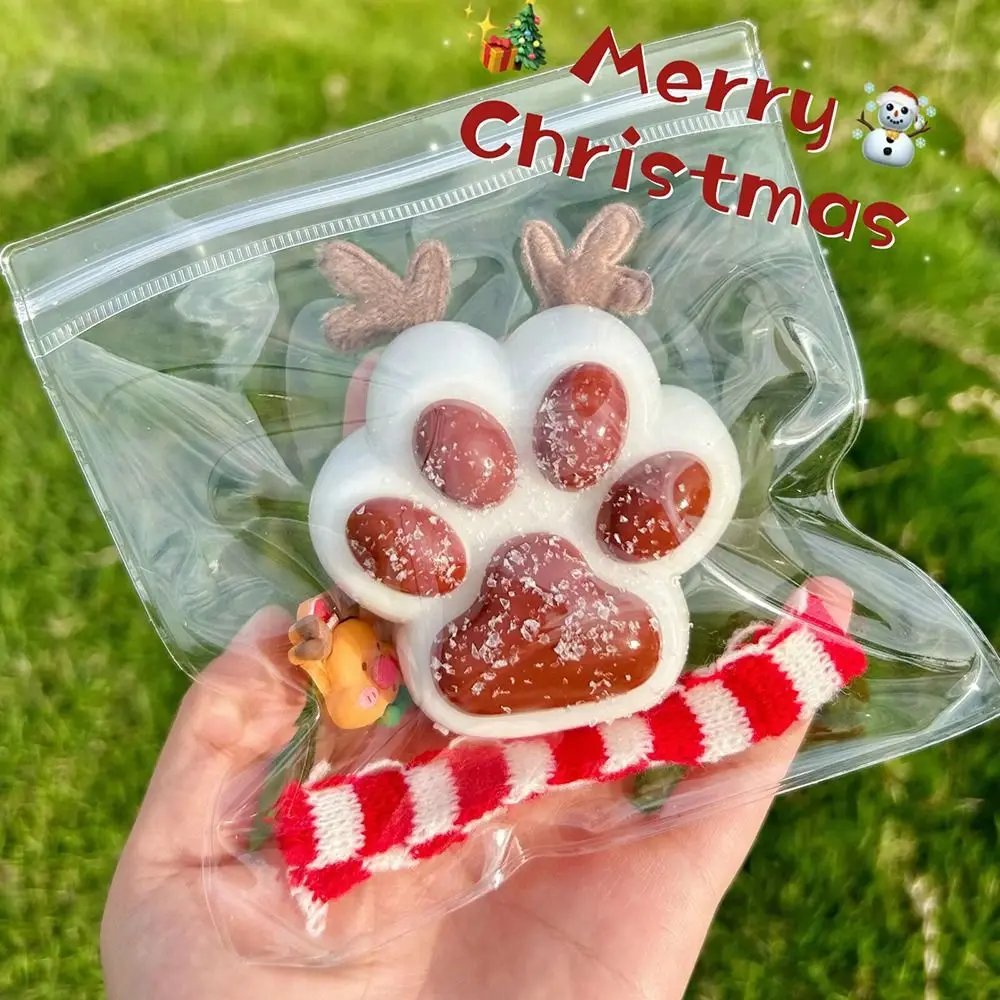 Novelty Squishy Squeeze Toy Slow Rebound Cat Paw Stretch Toys Bag Squeeze Decompression Toy Christmas Gift for Adult Kids