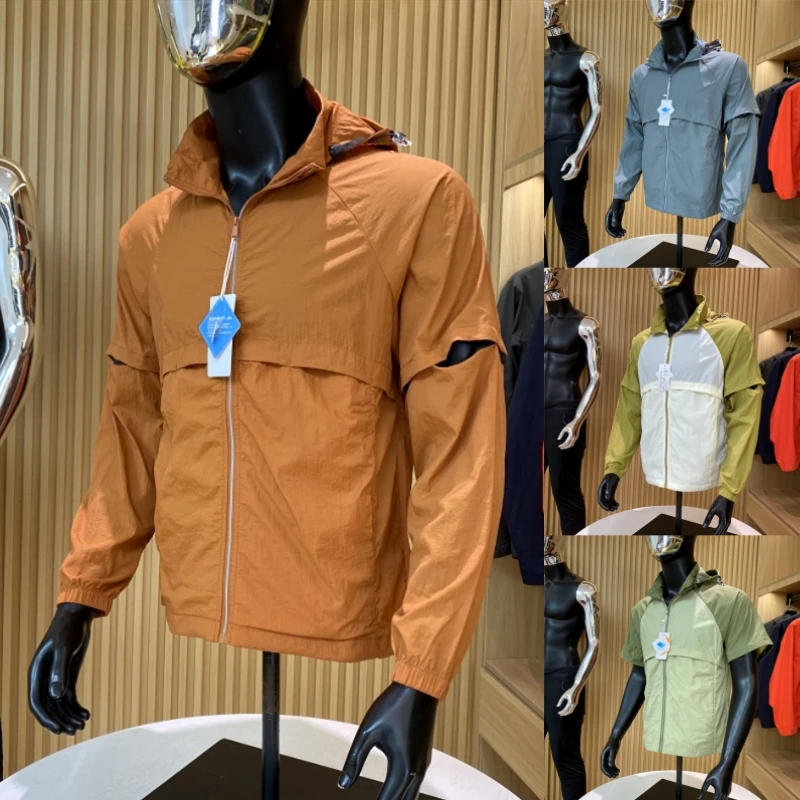 

Detachable Sve And Hat Outdoor ex Summer Sun Protection Light Jaet Stand Fit Youth Trend Spring Autumn Regular Le...