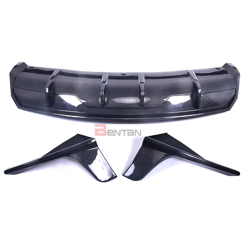 Automobile rear bumper spoiler kit is suitable for Tesla Model3 real carbon fiber rear lip diffuser enclosure fittings 2016-2022