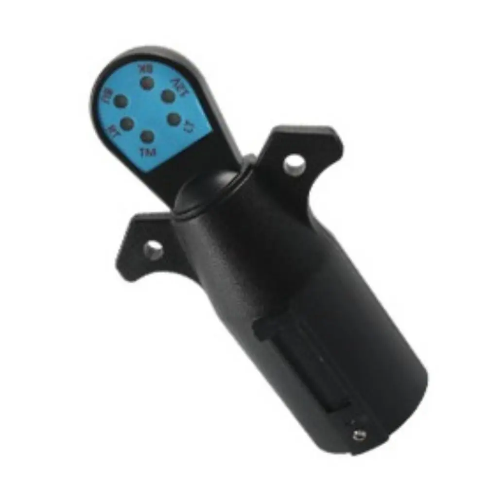 

Useful 7 Way Trailer Plug Tester 7 Pin Diagnosing Circuit Tester Black US Round Adapter Pin Plug Truck
