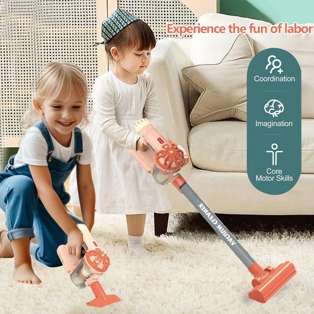 Aspirateur pour enfants, jouet réaliste, jeu de simulation pour les tout-petits apprendre le nettoyage, jouets éducatifs pour garçons et filles, cadeaux