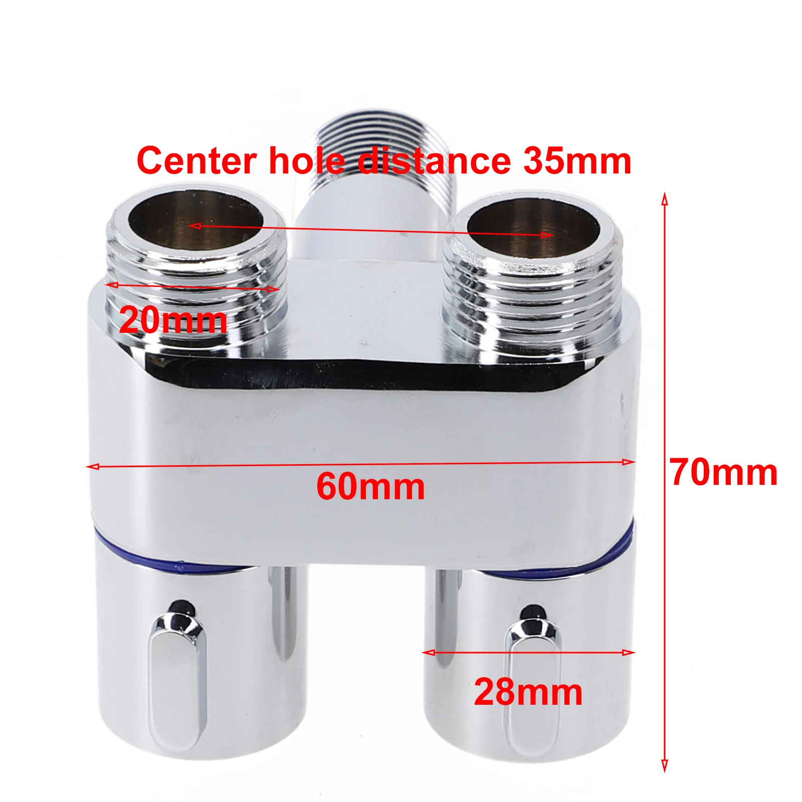 Toilet Valve Angle Valve Double Control Metal Handle One In Two Out Three-way Filling Toilet for companion  Toilet