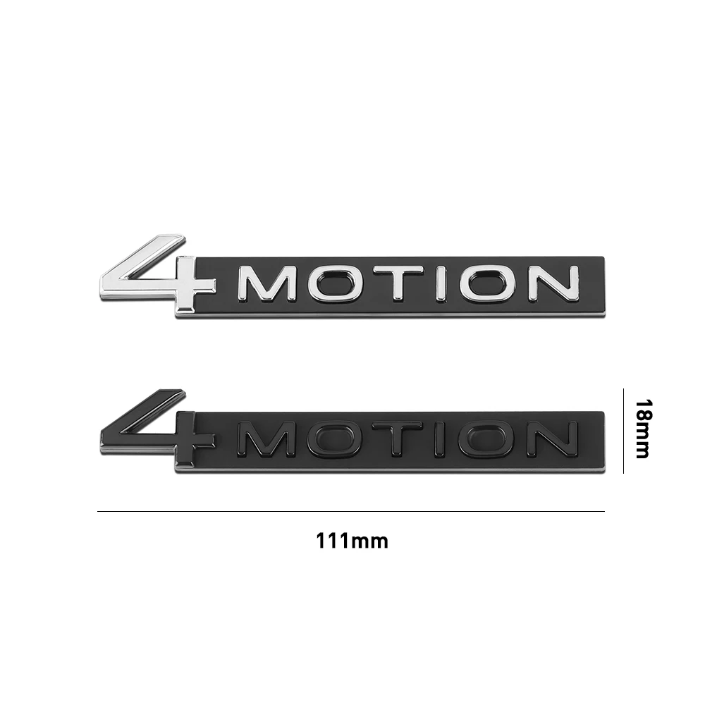 3D ABS 4 MOTION Letter Emblem Car Side Body Tail Trunk Badge Decoration Sticker For Volkswagen VW Golf Polo Touran Passat Jetta