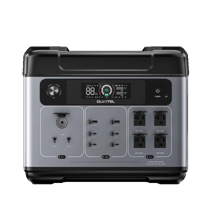 Oukitel P2001E PLUS محطة طاقة محمولة 2400 وات 2048 وات الذروة 4000 وات LiFePO4 بطارية خارجية للتخييم المنزلي باور بانك متنقل #5
