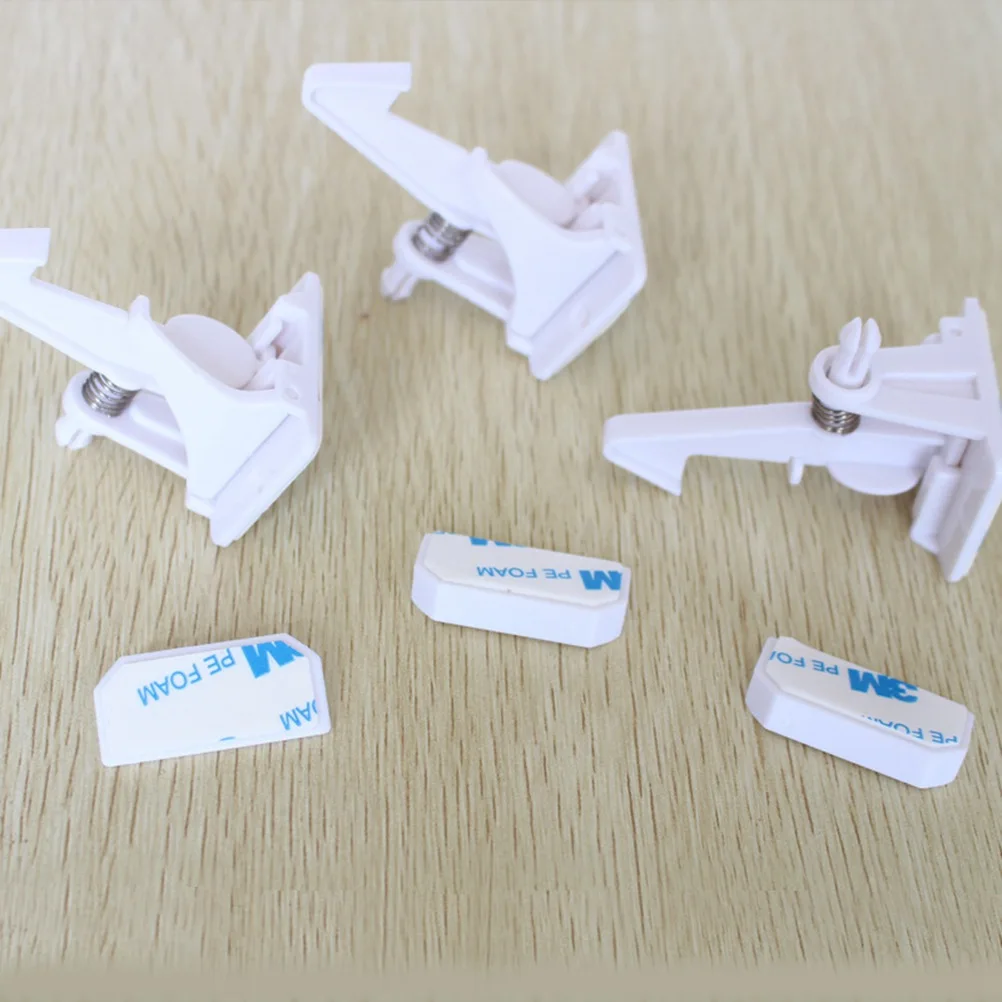 12 قطعة من أقفال خزانة سلامة الأطفال غير مرئية مقاومة للأطفال ومزالج درج متينة وقفل خزانة آمن لحماية الطفل