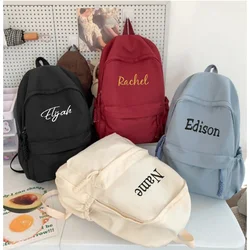 Personalized And Minimalist Backpack For Women, Solid Color Backpack For High  School Students, Campus Fashion, Large Capacity