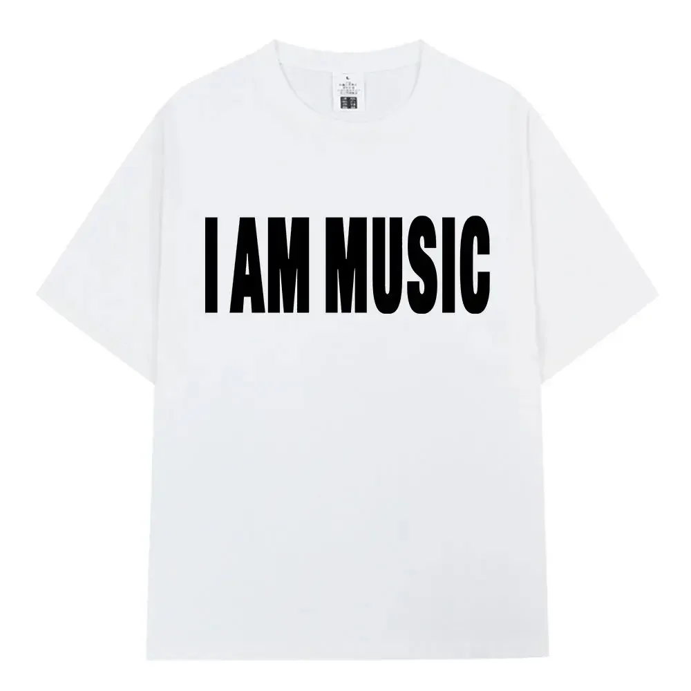 Street Hip Hop T-shirt Rapper Playboi Carti Same Style I AM MUSIC Print Oversized Y2k T-shirt Fashion Opium Short Sleeves Tees