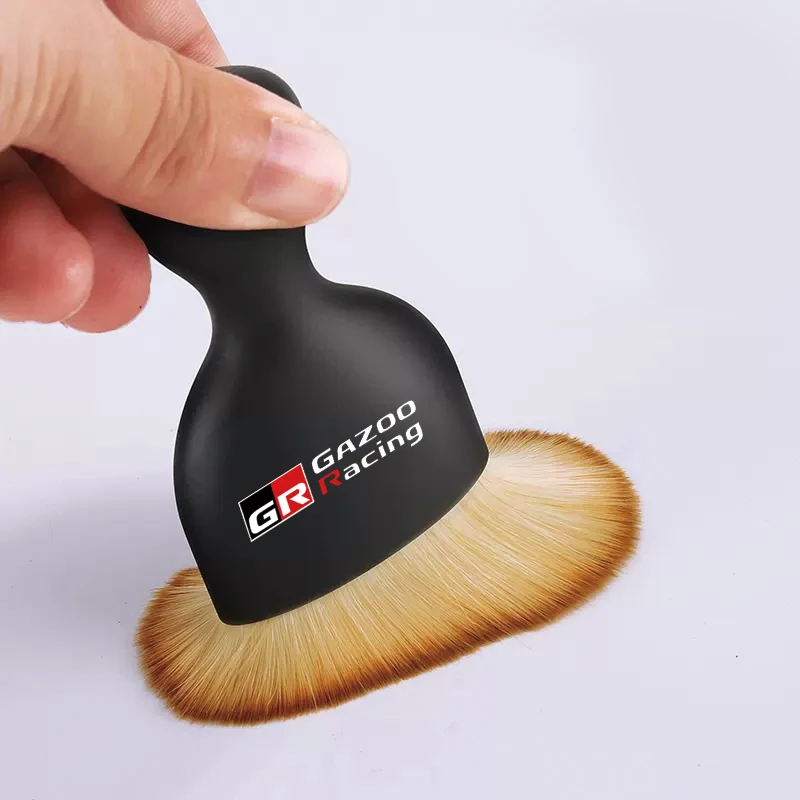 Car Air Vent Cleaning Soft Brush with Casing Car Interior Crevice Dusting For Toyota GR GAZOO RACING Yaris Hilux Corolla