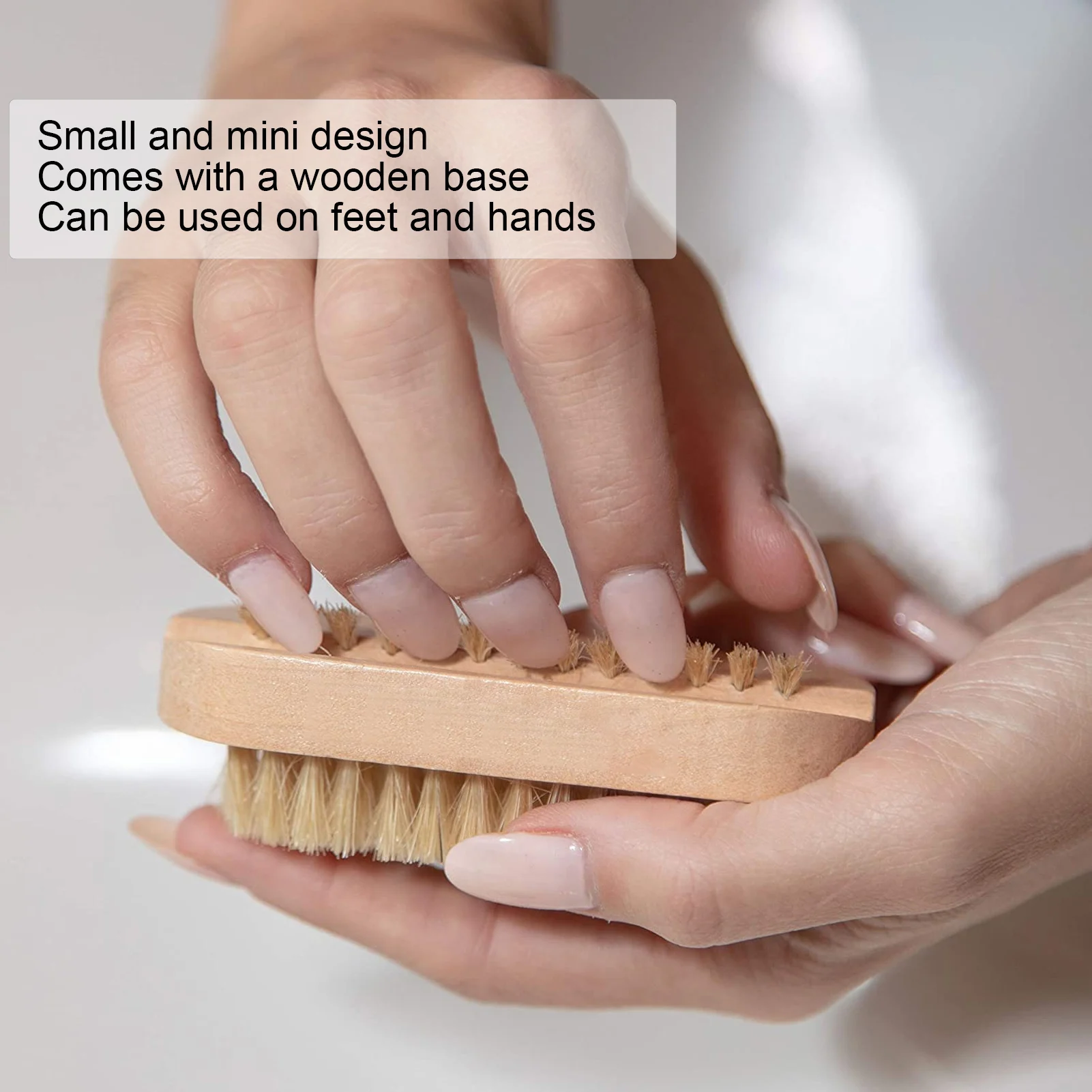 Nail Brush Multifunctional Wooden Double Sided Nail Cleaning Brush For Men Women