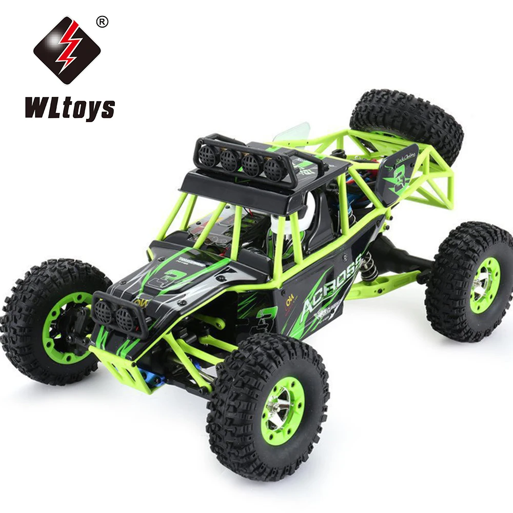 WLtoys WL 12428 1/12 4WD RC Racing Car High Speed Off-Road Remote Control Alloy Climbing Truck LED Light Buggy Toys Kids Gift