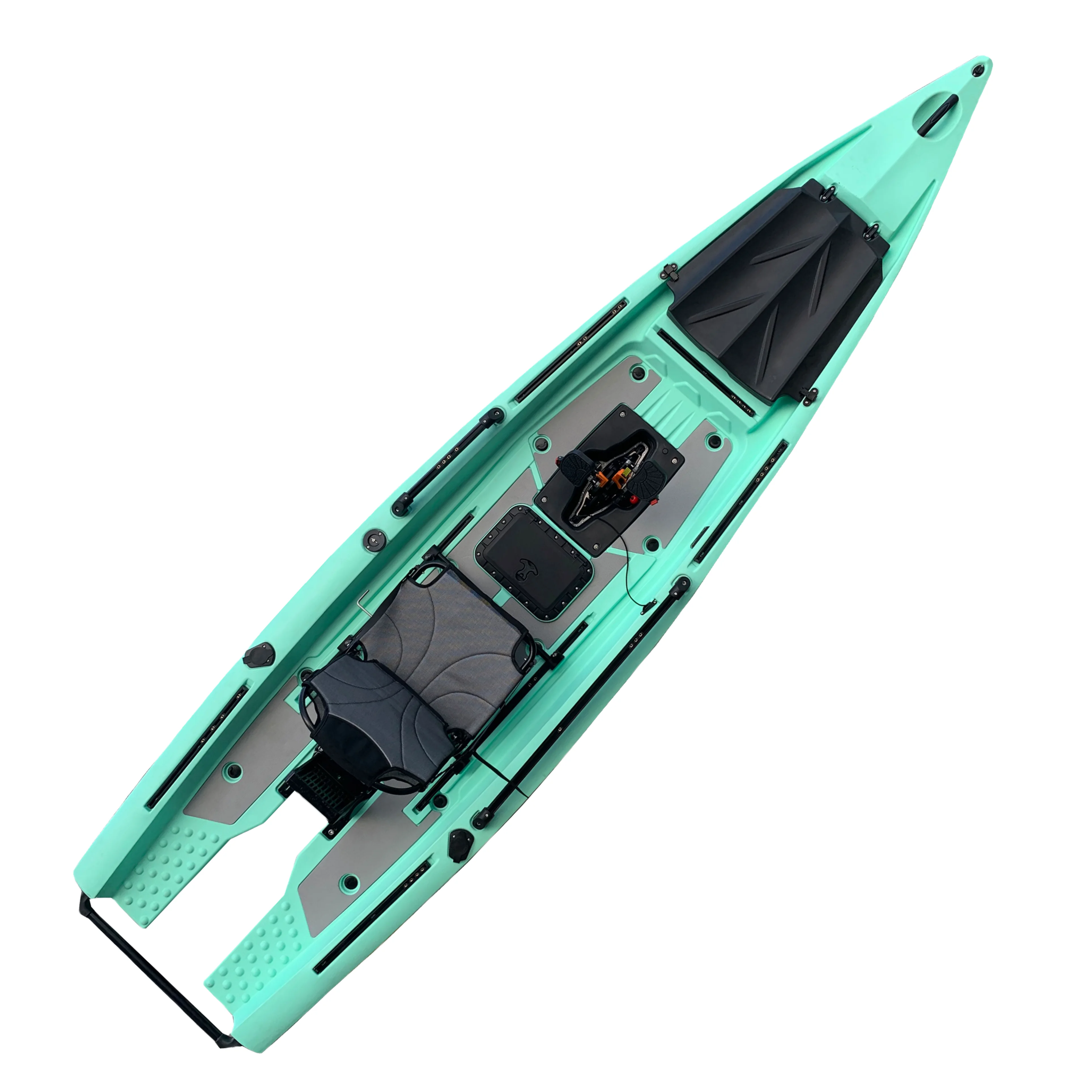 Single Skiff Boat Solo Kayak Sit On Top Electric Motor Canoe Fishing Kayak