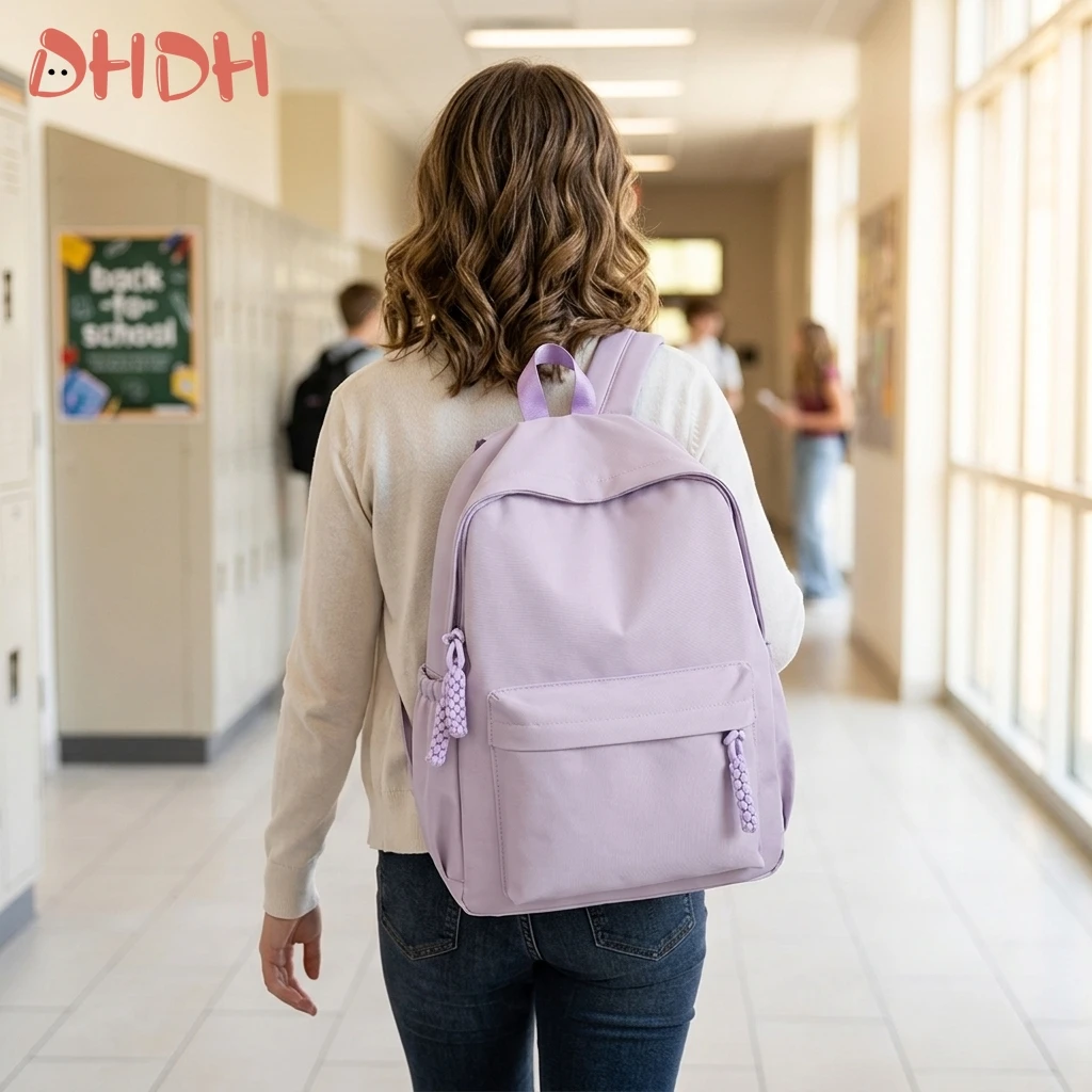 

Premium Lightweight Simple Solid Color Casual Children S Backpack Advanced Durable Material High Quality Multifunctional High