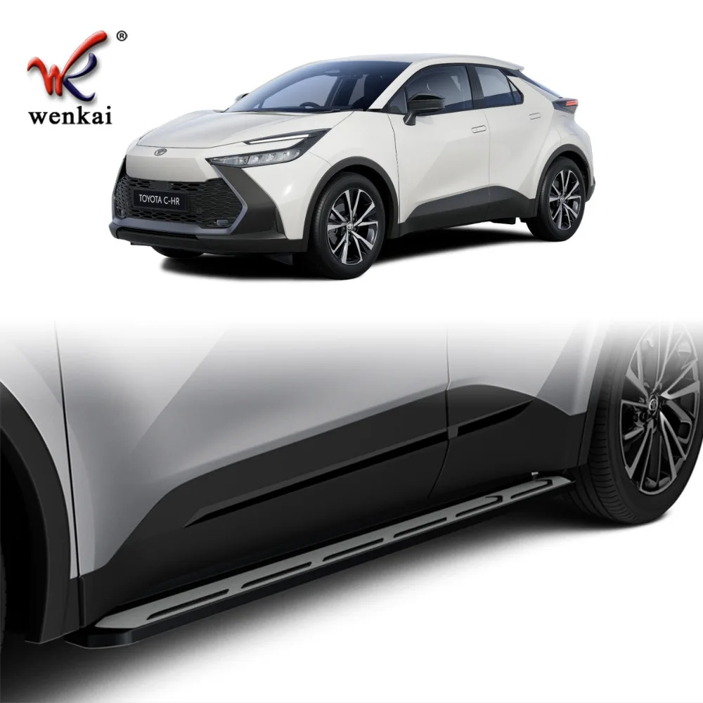 For Toyota CHR C-HR 2024 2025 ABS Black /Chrome Door Side Stripes Body Skirt Molding Trim Sticker Accessories Car Styling