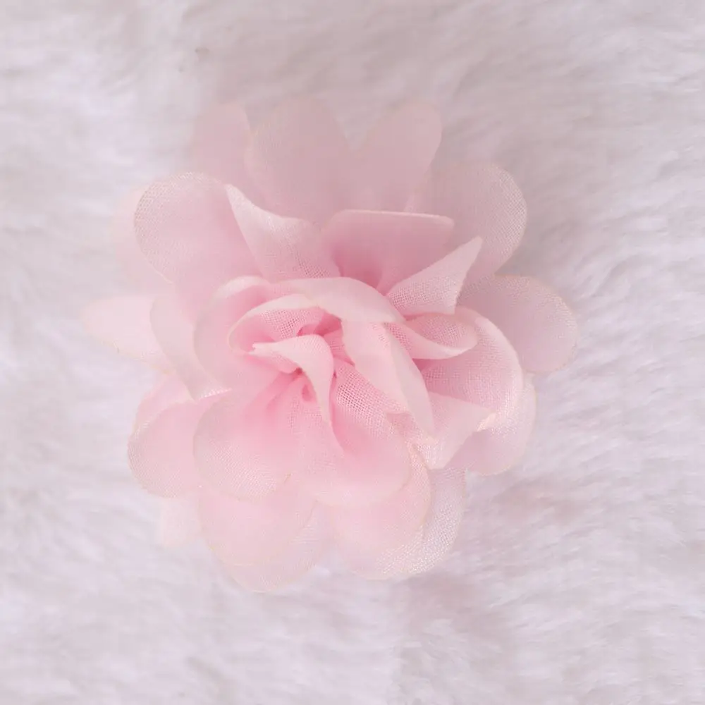 5 cm Satin Mini DIY Blumen Kinder Boutique Chiffon Blumen Weihnachten Hochzeit Mädchen Haarspangen oder Keine Clips Zubehör 30 teile/los – Detail 17