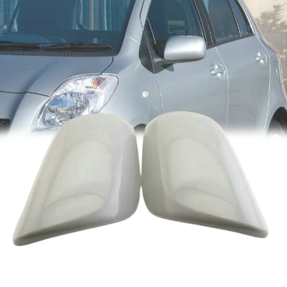 2 قطعة غطاء مرآة غطاء رمادي ABS 87945-0D907 لتويوتا ل يارس 2007-2013 سائق والركاب الجانب الباب الجناح أغطية مرايا