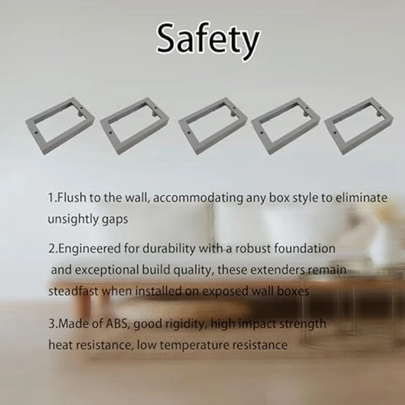 1/2Inch Single Gang Outlet Box Extender-Electrical Box Extender Solution For Electrical Outlet Box Switches & Outlets