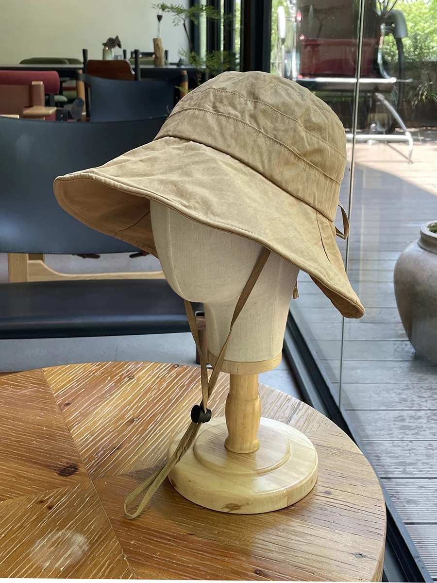 

Quick-drying thin wide-brimmed bucket hat, sun hat, enlarged brim, sunscreen basin hat.