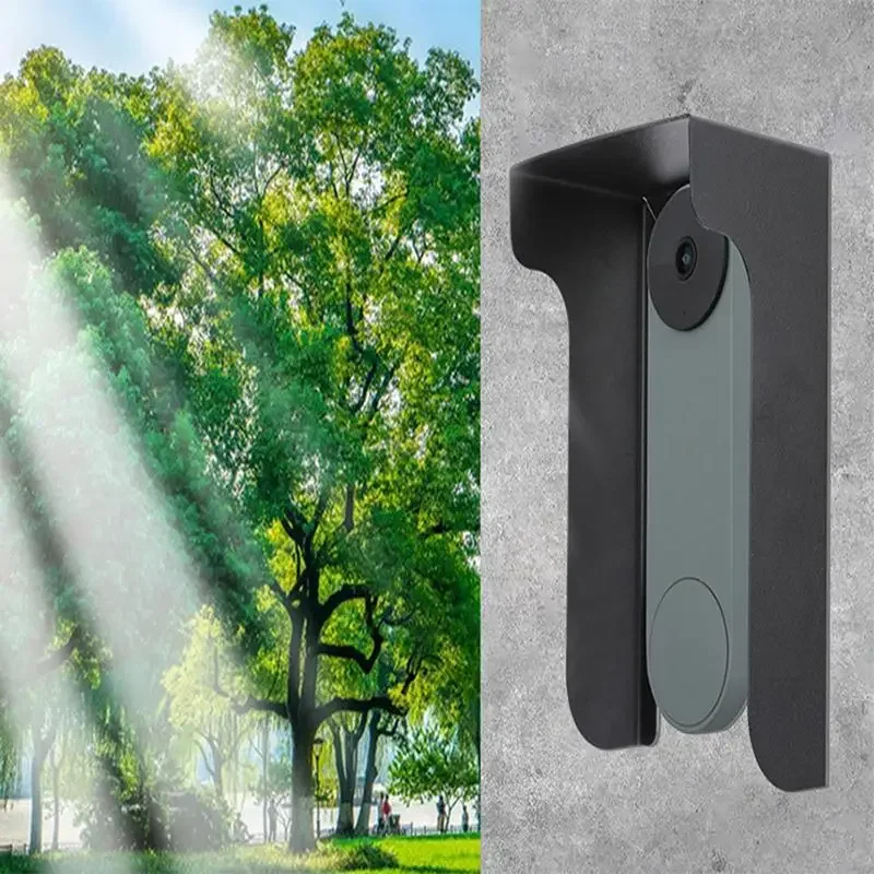 Visual Doorbell Rain Cover Large Ring Doorbell Accessories Waterproof and Weatherproof Precise Anti Glare Finish Long Lasting
