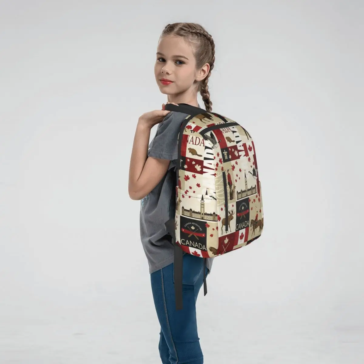 Canada Flag National Culture Backpack Daypack Boys Girls BookBag School Bag Shoulder Bags for Men Women