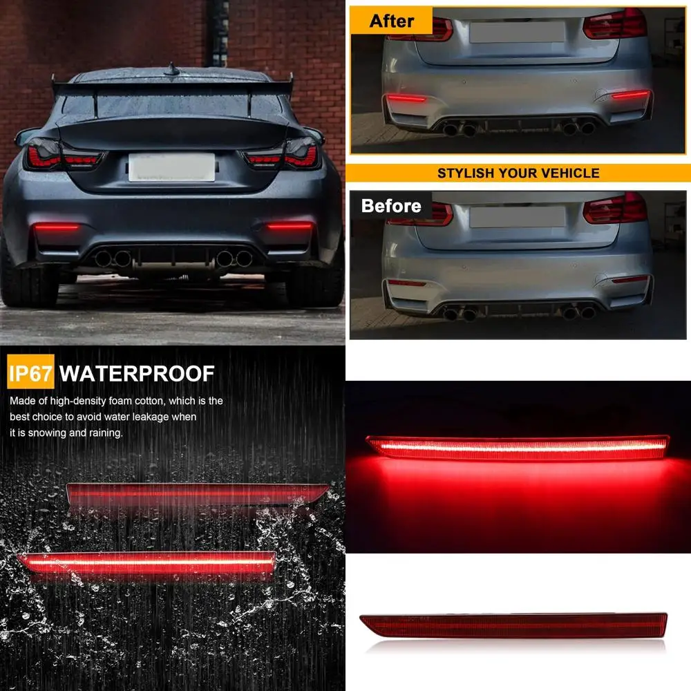 

2014-2019 M3 Sedan & 2014-2020 M4 Coupe/Convertible LED Rear Bumper Reflector & Side Marker Light Replacement for OE 63147848583