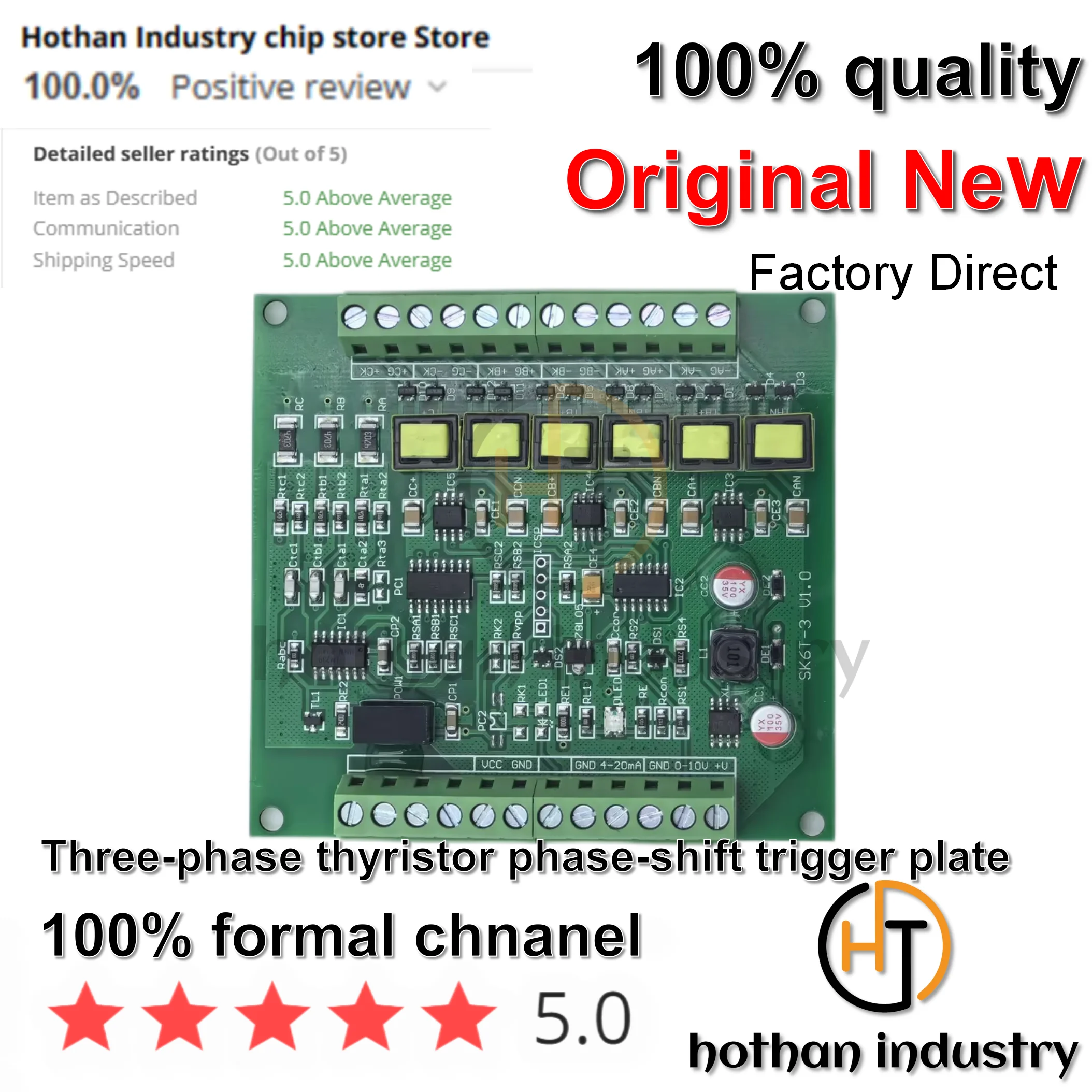 （1PCS）100% NEW Three-phase Thyristor Trigger Board   Thyristor regulator controller trigger