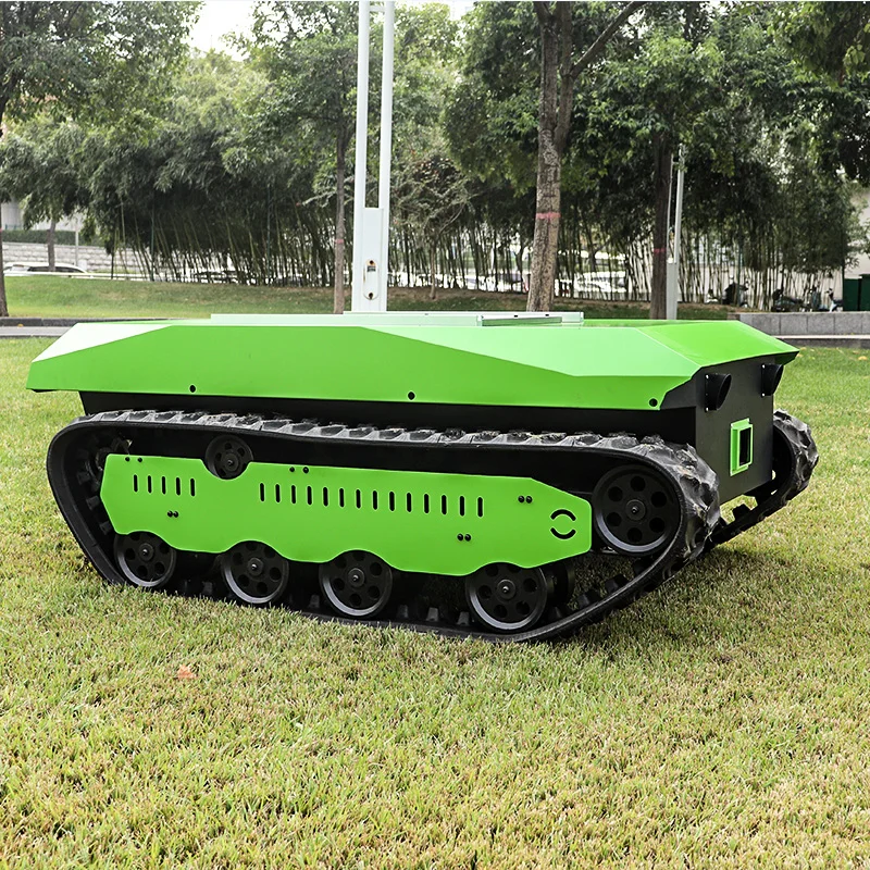 Crawler Chassis Electric Robot  as Heavy Goods Delivery Vehicles for Remote Power Supply and Distribution