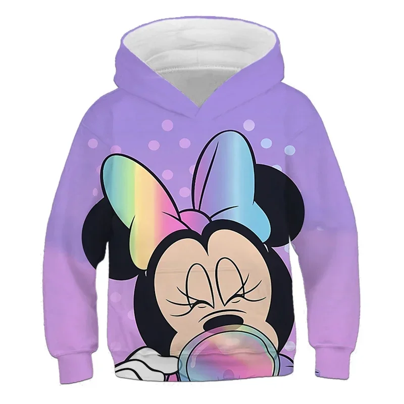 Spring Autumn Cartoon Hoodies Cute Mickey Minnie Print Children\'s Clothing Comfortable and Casual Girls\' Sportswear Coat Boys\'