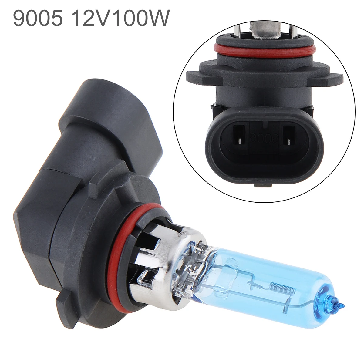 

1pc 12V H11 9005 9006 100W 5000K White Light Car Halogen Lamp Auto Front Headlight Fog Bulb