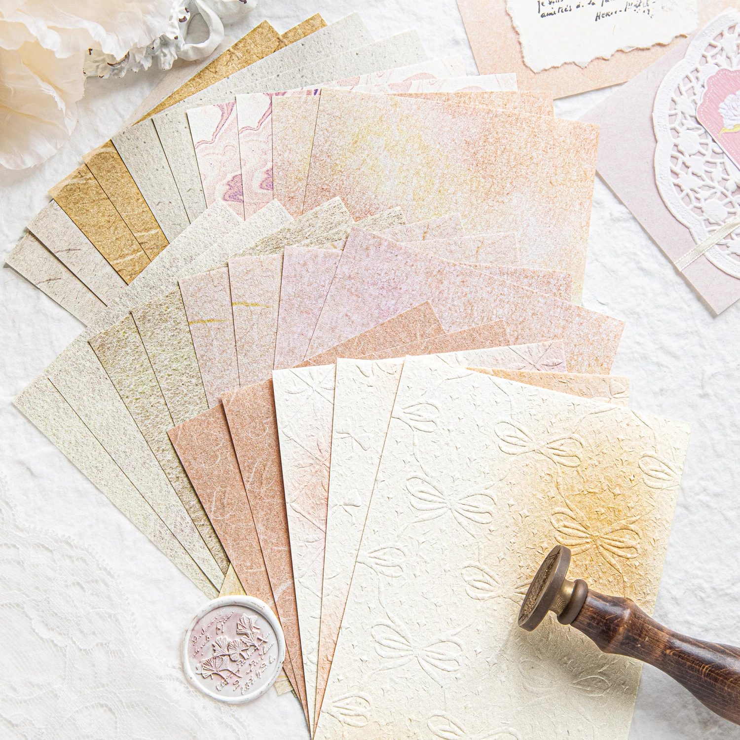 23 Sheest Colour gradation blush material paper Decorative Diary Planner handmade Scrapbooking accessories
