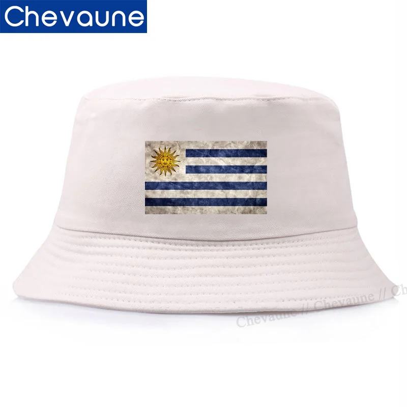 URUGUAY Flag High Quality Bucket Hats Print Cool Fans Sun Shade Beach Vacation Getaway Headwear Fisherman Caps Patriotic Hats