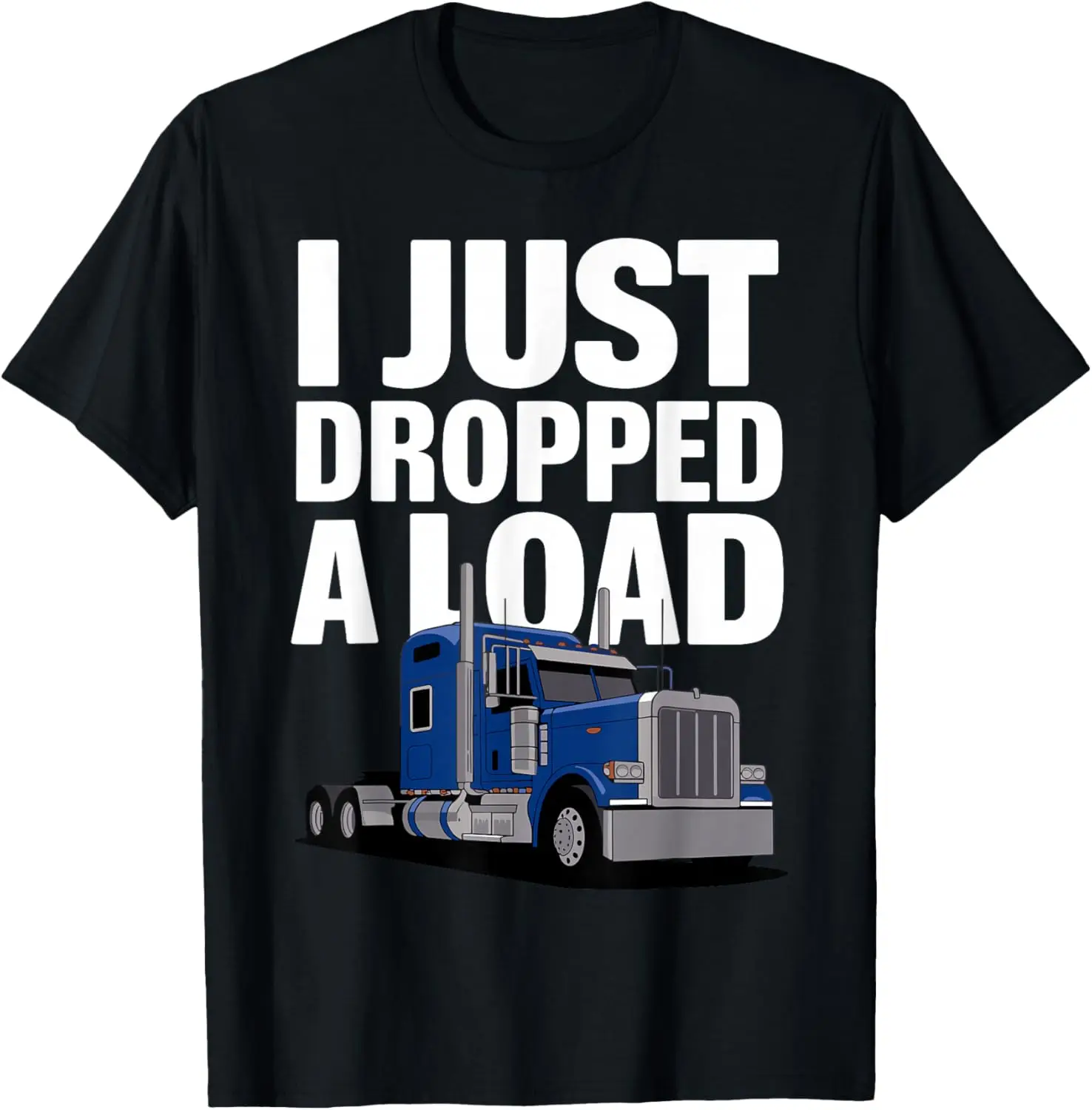 Cool Truck Driver Art For Men Women Big Rig Trailer Trucker T-Shirt 100% Cotton Trendy Y2K Short-Sleeve Tee-Soft, Quick-Drying,