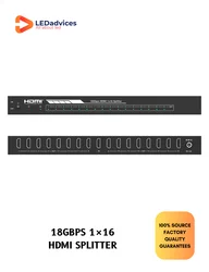 18Gbps 1×16 4K60 HDMI Splitter HDR, HDR10, HDR10+, HLG and Dolby vision function, HDC-SPB116