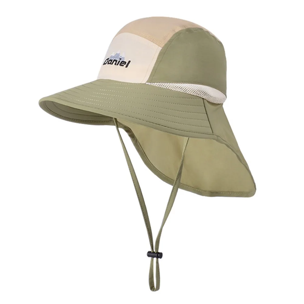 

Neck Protection Children’s Wide-Brim Sun Hat Breathable Windproof Kids’ UV Protection Hat Quick-Dry Waterproof Fisherman Hat