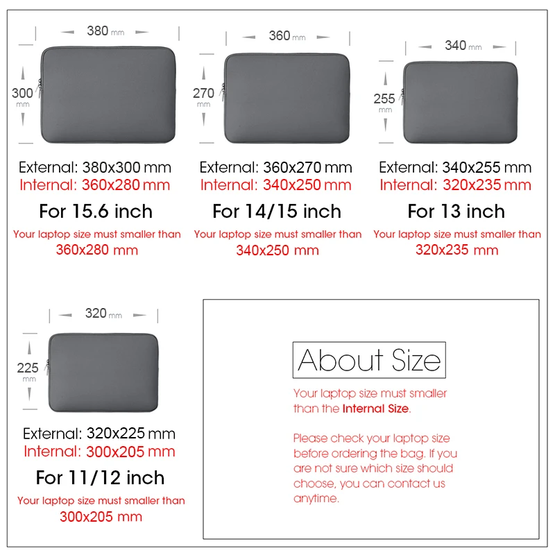 Grey Laptop Sleeve Case 11 12 13 14 15 16 inch For HP DELL Notebook bag Carrying Bag Macbook Air Pro 13.3 Protective Case
