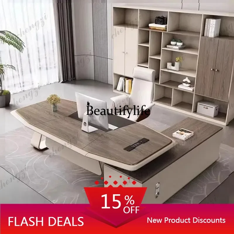 A139  Upgrade Protector Office Table Aesthetic Organizer Specialty L Shaped Office Desk Commercial Wooden Mesa De Escritorio Fur