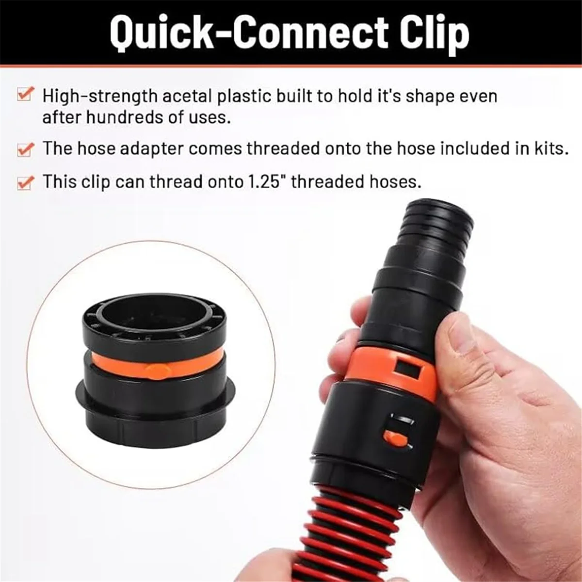 A002 Dust Collection Hose Adapter Kit(7pcs) for Most Woodworking Power Tools,,and Shop Vacuums, for Dust Collection