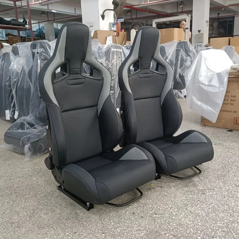 1039R Fiberglass Racing Adjustable VR Leather Fabric Car Vehicle Seats