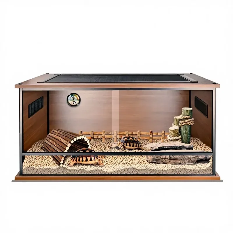 Hotchenghai Desert Climbing Wooden Structure Constant-Temperature Easy Disassemble Rectangular Breeding Box for Reptiles